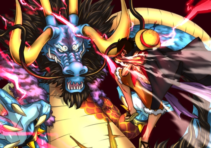 Luffy vs Kaido, Kaido (One Piece), Monkey D. Luffy, HD Wallpaper | Rare ...