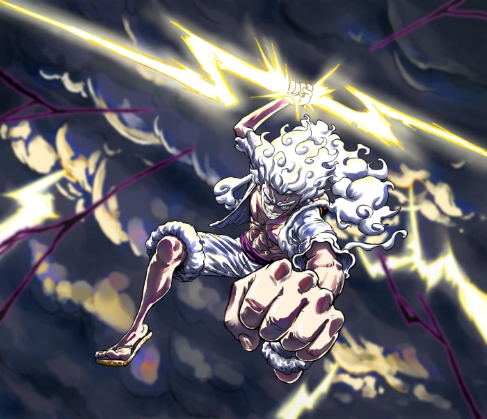 Monkey D. Luffy Gear 5 using Lightning Attack