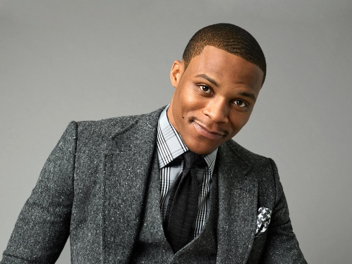 Russell Westbrook in a suit
