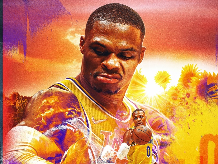 Russell Westbrook in Los Angeles Lakers uniform