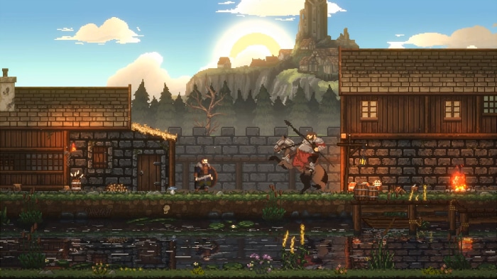 Sons Of Valhalla pixel art scene