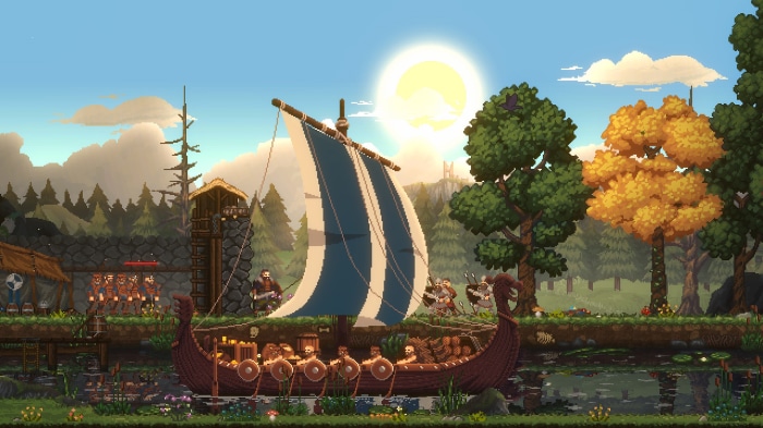 Sons Of Valhalla Viking longship on a river