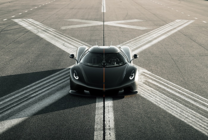 Koenigsegg Jesko on a runway
