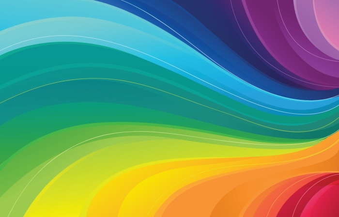 Abstract Rainbow Waves Design