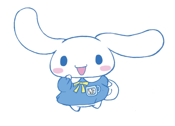 Cinnamoroll in a blue outfit