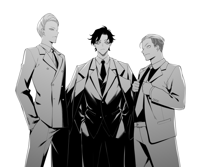 Damian Desmond, Ewen, and Emile from Spy X Family