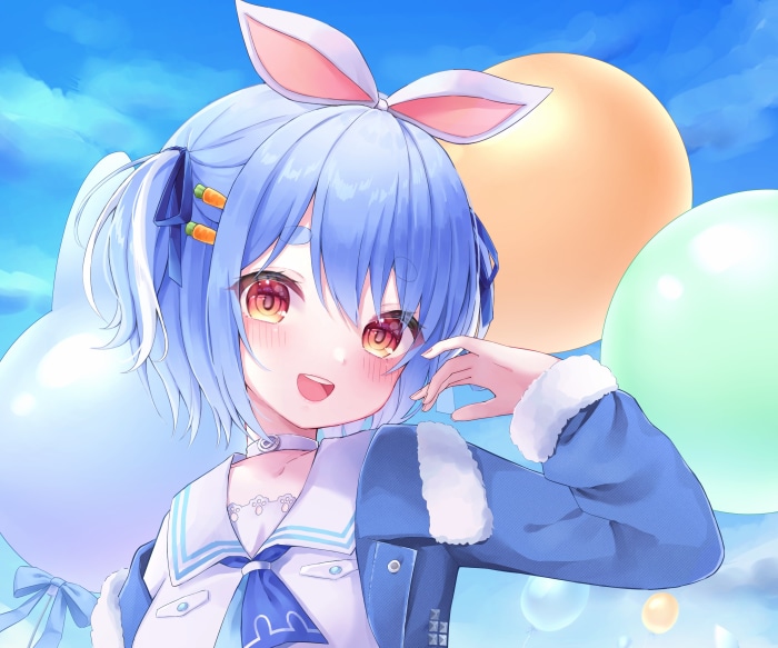 Usada Pekora from Hololive with Balloons