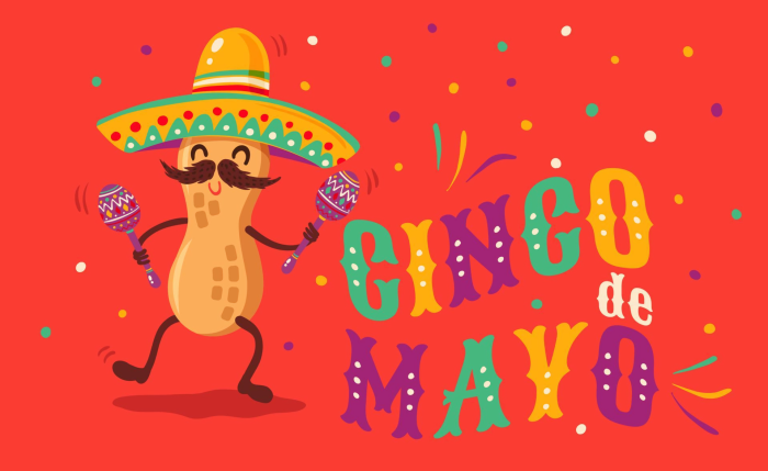 Cinco de Mayo Peanut Character with Maracas