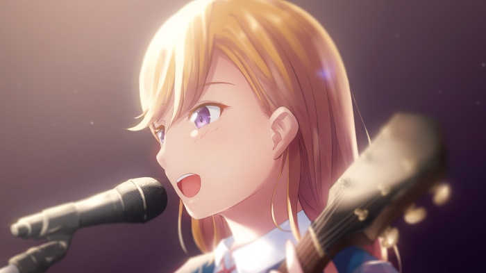 Kanon Shibuya from Love Live! Superstar!! singing with guitar