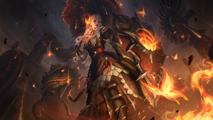 High Noon Leona Fiery Armor Art