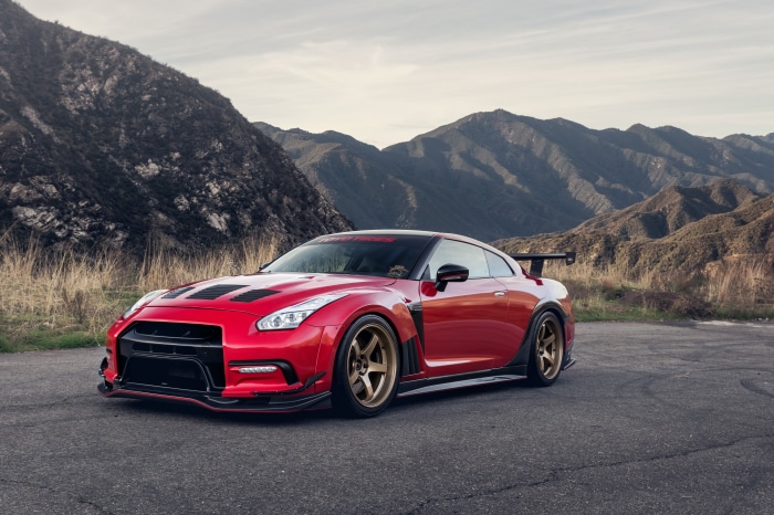 Red Nissan GT-R Sports Car 4K