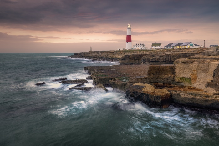 Portland Bill Lighthouse on Dorset coast, England