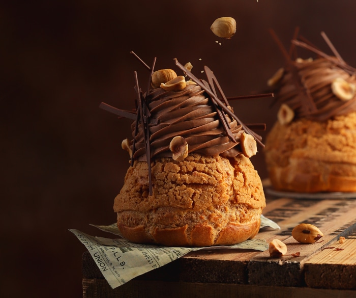Chocolate Hazelnut Cream Puffs