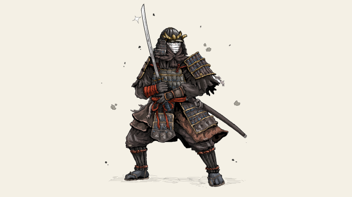 Samurai warrior with katana from Elden Ring