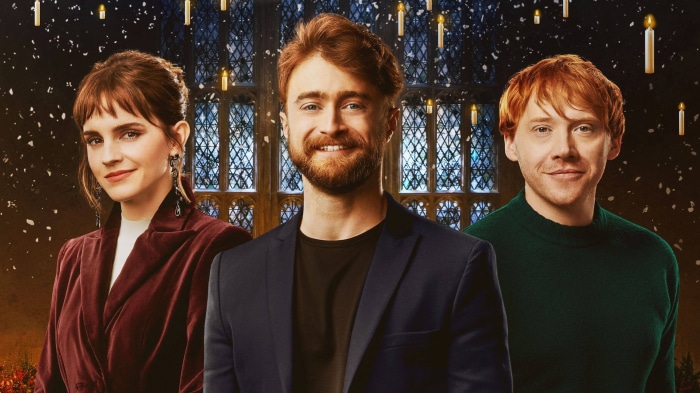 Daniel Radcliffe, Rupert Grint, and Emma Watson from Harry Potter