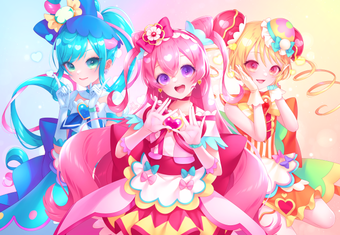 Delicious Party Precure Fuwa Kokone Nagomi Yui Hanamichi Ran