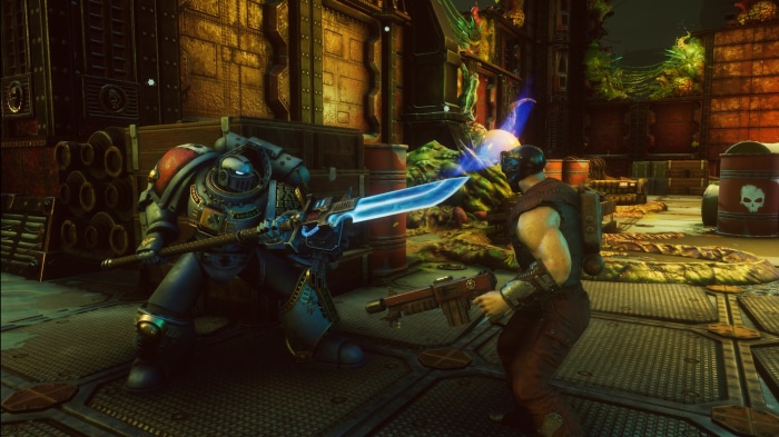Space Marine fighting a mutant in Warhammer 40,000: Chaos Gate - Daemonhunters