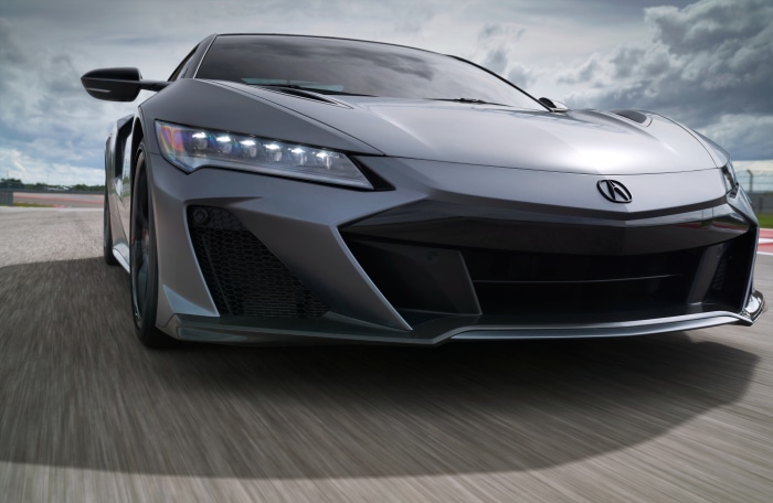 Acura NSX Type S sports car on a racetrack