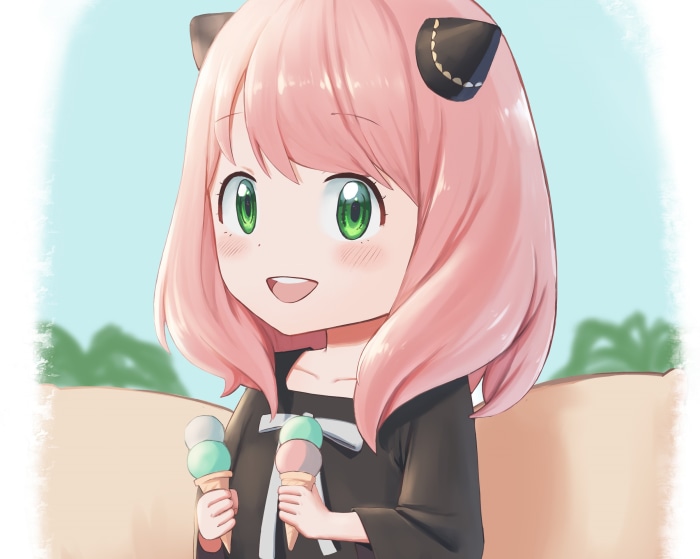 Anya Forger from Spy X Family holding ice cream