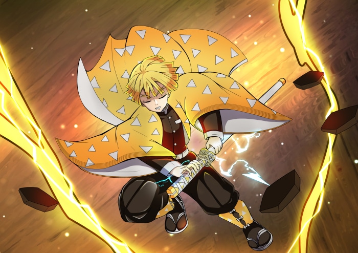 Zenitsu Agatsuma from Demon Slayer: Kimetsu No Yaiba
