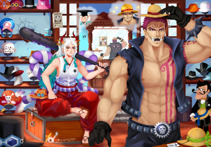 Charlotte Katakuri and Yamato from One Piece