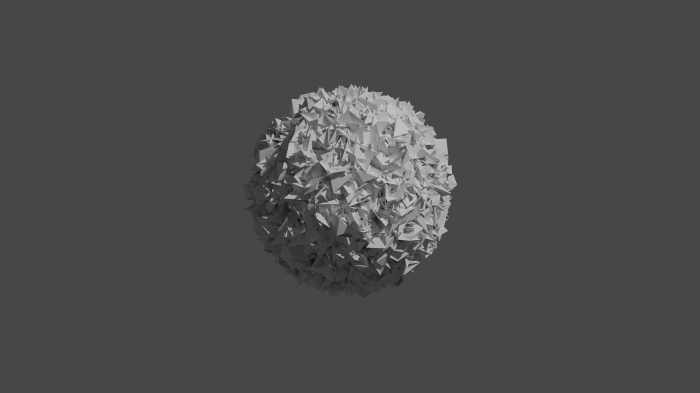 Minimalist sphere made of triangles