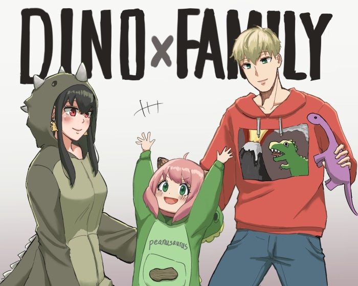 Spy X Family Dino Family Anya Yor Loid