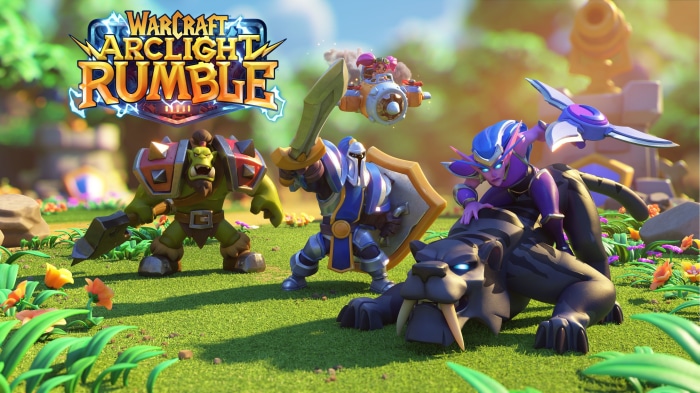 Warcraft Arclight Rumble characters on a grassy field
