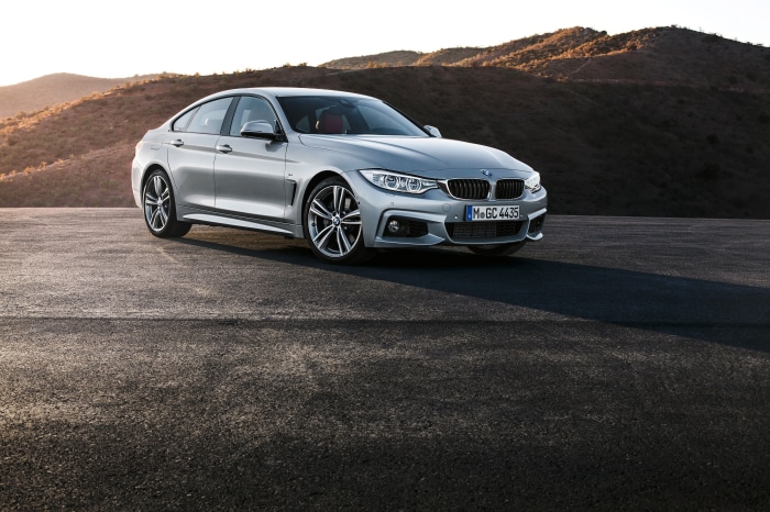Silver BMW 4 Series Gran Coupé on Asphalt