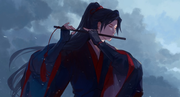 Wei Wuxian from Mo Dao Zu Shi playing a flute