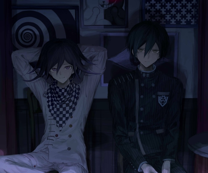 Shuichi Saihara and Kokichi Oma from Danganronpa V3