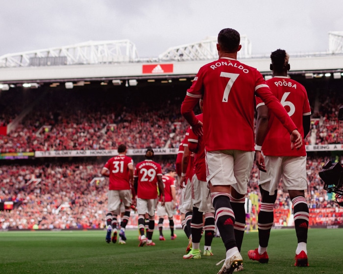 Cristiano Ronaldo and Paul Pogba of Manchester United F.C.