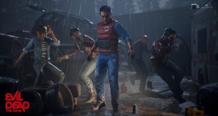 Evil Dead: The Game characters in rain