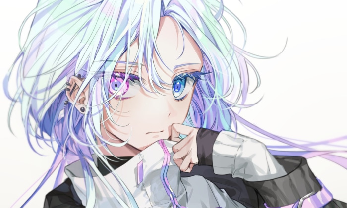 Girl with colorful hair