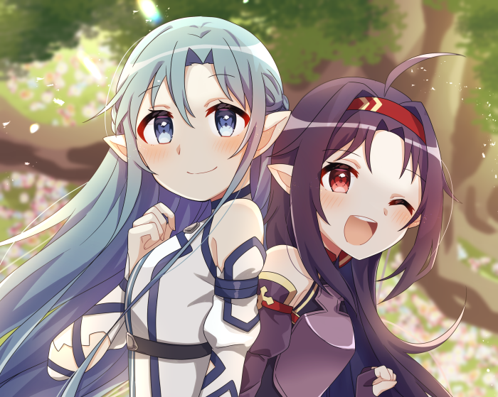 Asuna Yuuki and Leafa from Sword Art Online