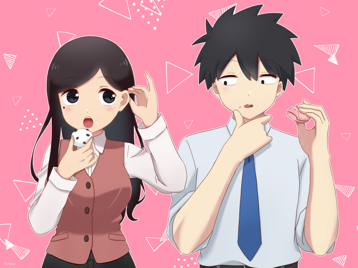 Touko Sakurai and Souta Kazama from My Senpai Is Annoying