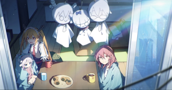 Kanna, Tohru, and Elma from Miss Kobayashi's Dragon Maid