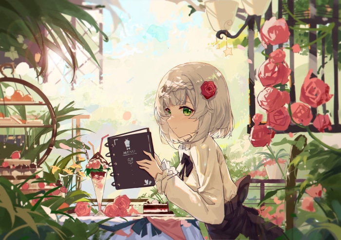 Noelle from Genshin Impact with menu