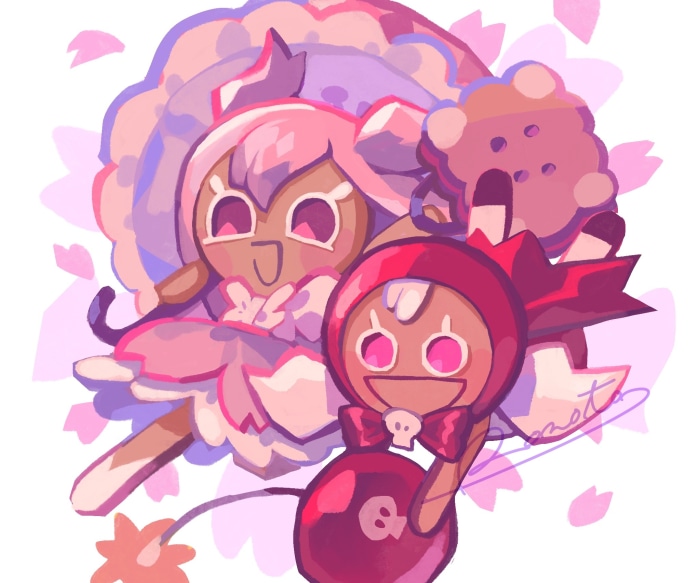 Cherry Cookie and another cookie from Cookie Run
