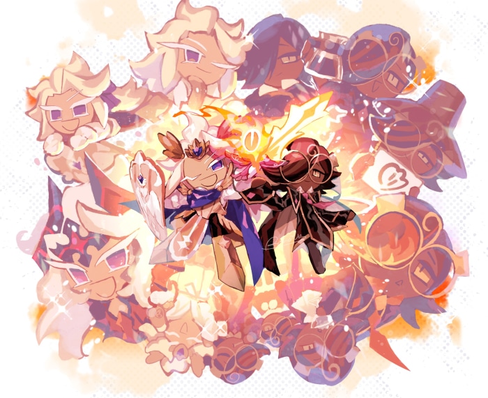 Cookie Run: Kingdom characters in a circle