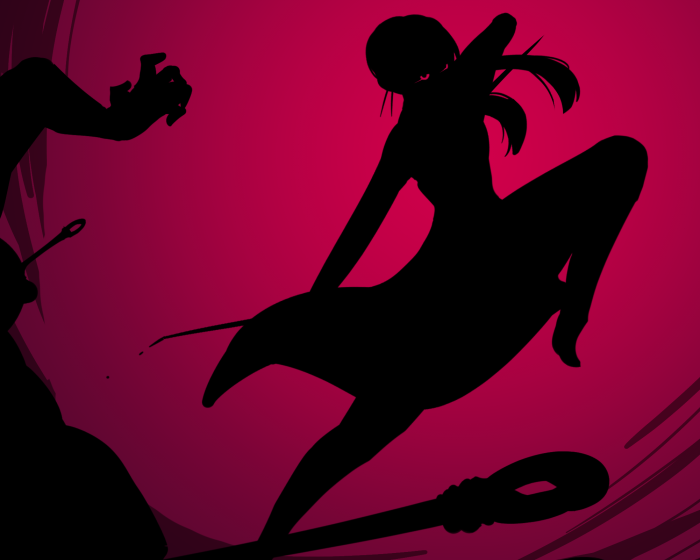Yor Forger from Spy X Family in silhouette