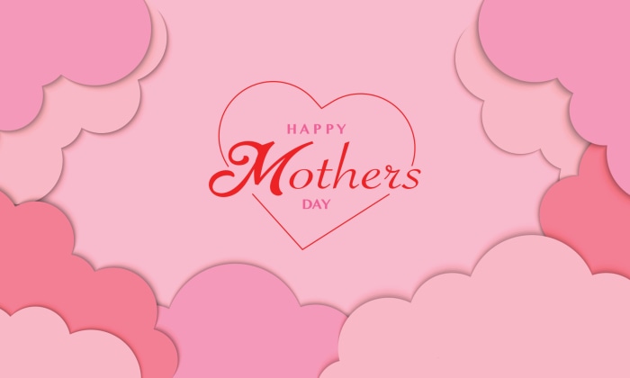 Happy Mothers Day Heart Design