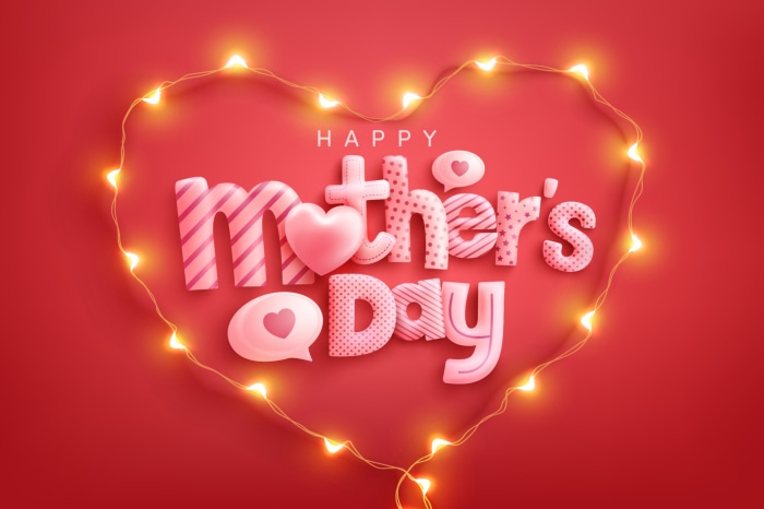 Happy Mother's Day Heart Lights