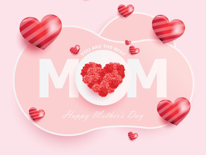 Happy Mother's Day Mom Hearts