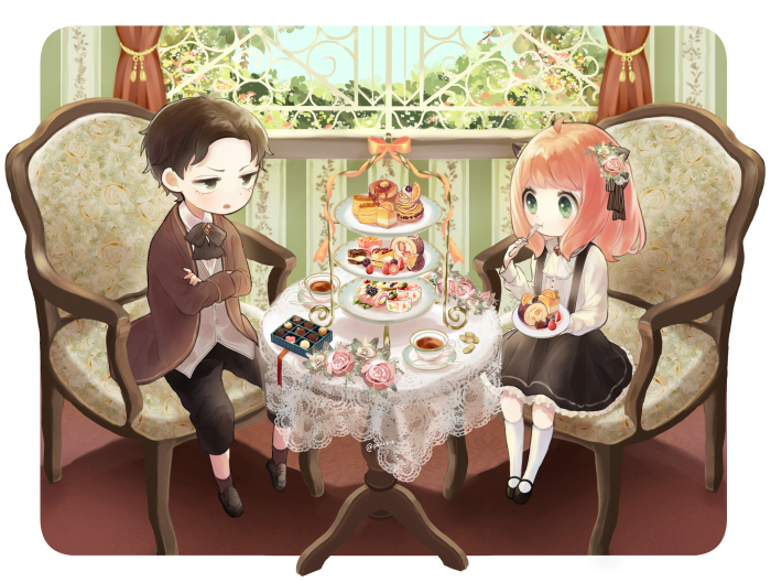 Anya Forger and Damian Desmond Tea Time Scene