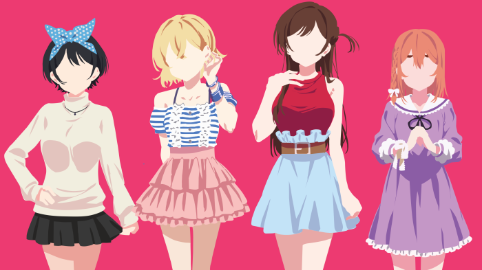Rent-A-Girlfriend 4K: Mami, Ruka, Sumi, and Chizuru