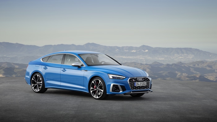 Blue Audi S5 Sportback 4K
