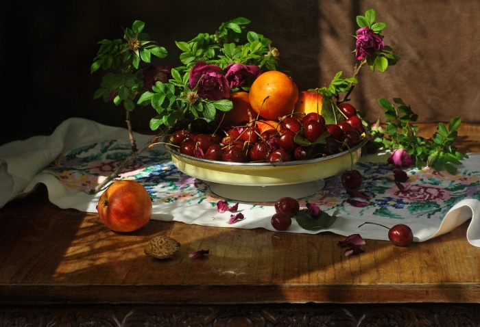 Still Life with Fruit and Flowers