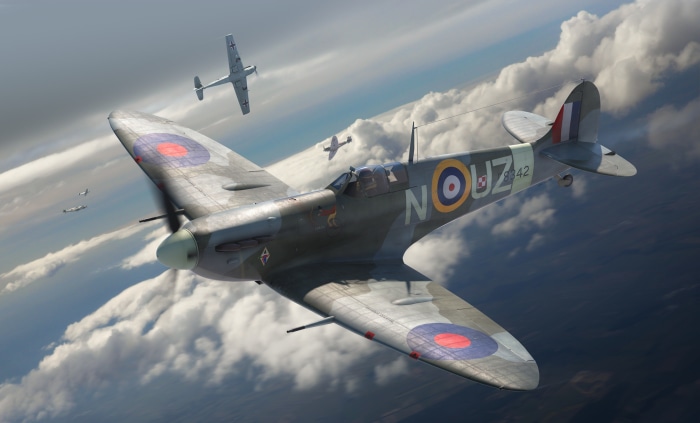 Supermarine Spitfire Fighter Aircraft in Flight
