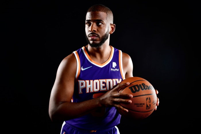 Chris Paul of the Phoenix Suns holding a basketball